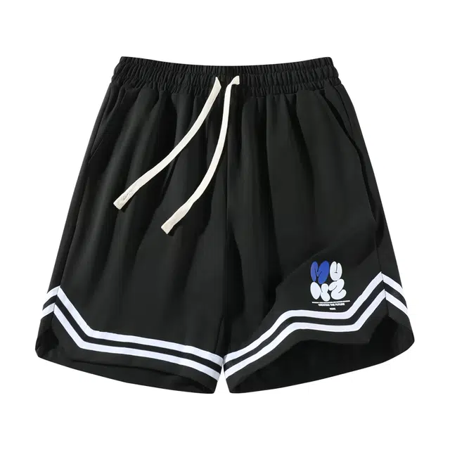 星际者 国潮透气印花舒适百搭运动美式简约五分休闲短裤 男女同款