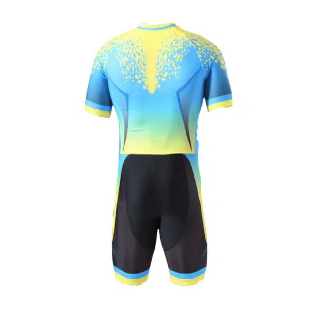 雅鹿优选 夏季短袖骑行服连体紧身衣运动户外训练服套装 骑行配套