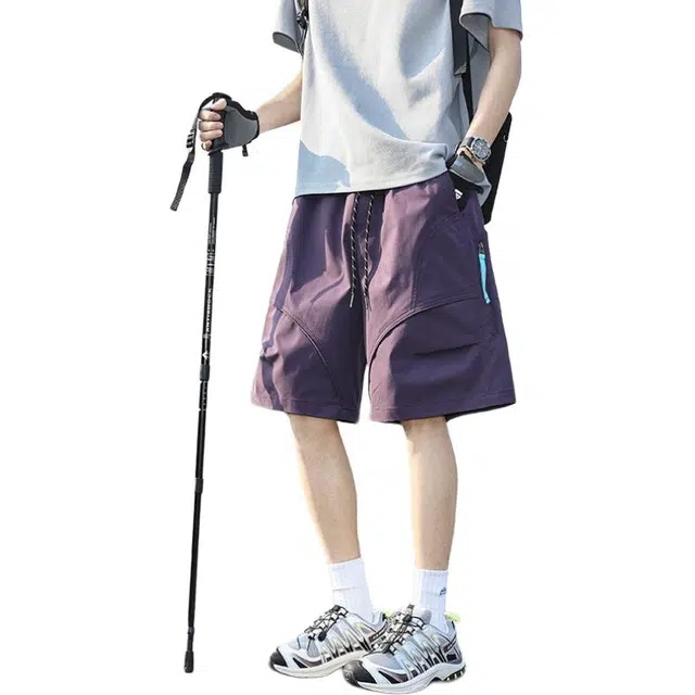 颂希尔 美式户外机能潮牌宽松速干工装短裤 男女同款