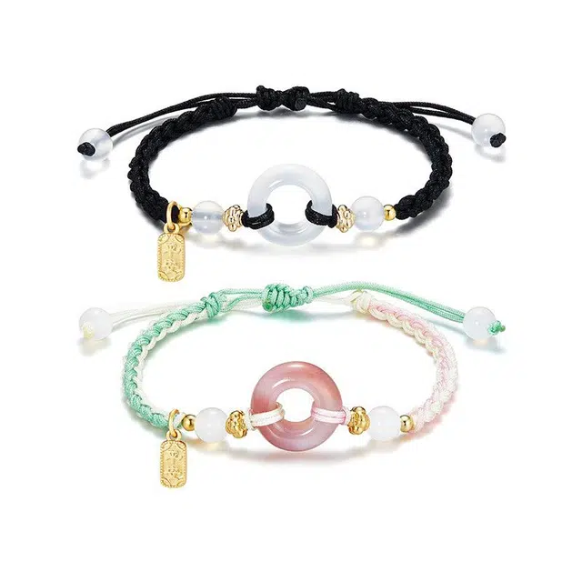 福柚 逃之夭夭 棉麻 编织手绳 男女同款情侣款