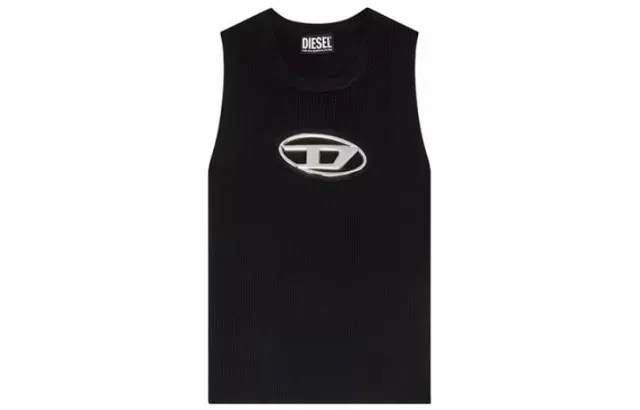 DIESEL OVAL-D Black Tank Top