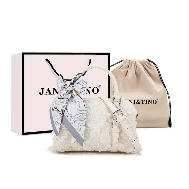 JANITINO Boston Bag White