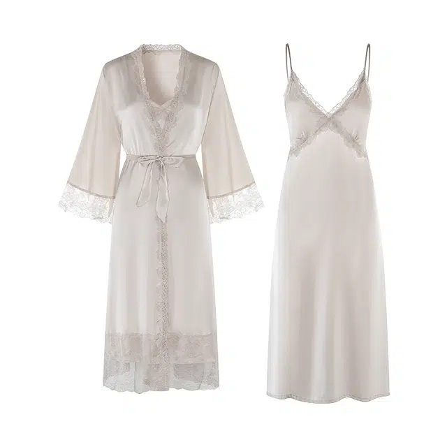 潞优野 凉感高级感蕾丝时尚睡衣套装 男女同款