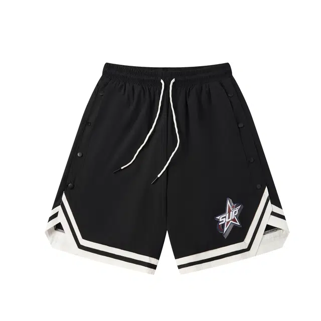 SUPEREALLY Retro Star Stripe Basketball Shorts
