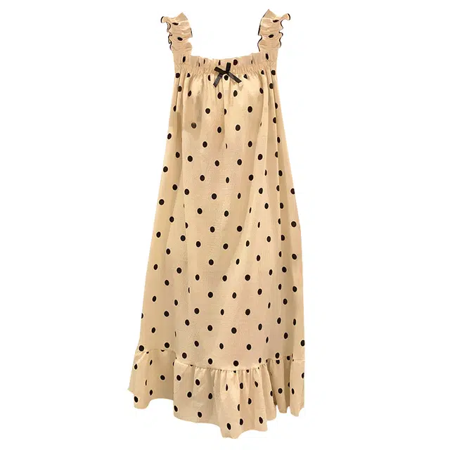 欧诗帛 韩版带胸垫可出门无袖睡裙 女款 图片色