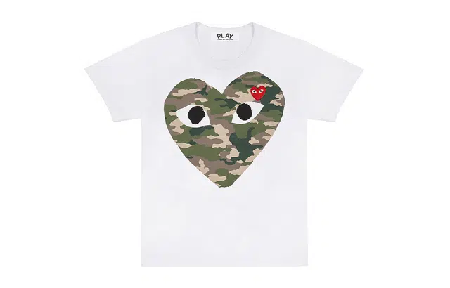 CDG Play Camo Heart T-Shirt
