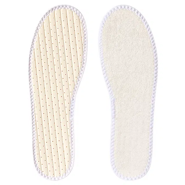 足印部落 玛丽珍小皮鞋软弹乳胶夏季薄款透气防臭吸汗光脚可穿软底舒适不累脚乐福鞋单鞋 毛巾布 鞋垫 女款