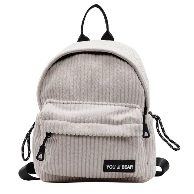 恒源祥 日系轻便旅行时尚简约 条绒 双肩包 男女同款情侣款 多色