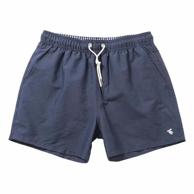 盖浪 时尚格纹休闲短裤运动速干宽松透气沙滩裤 男款