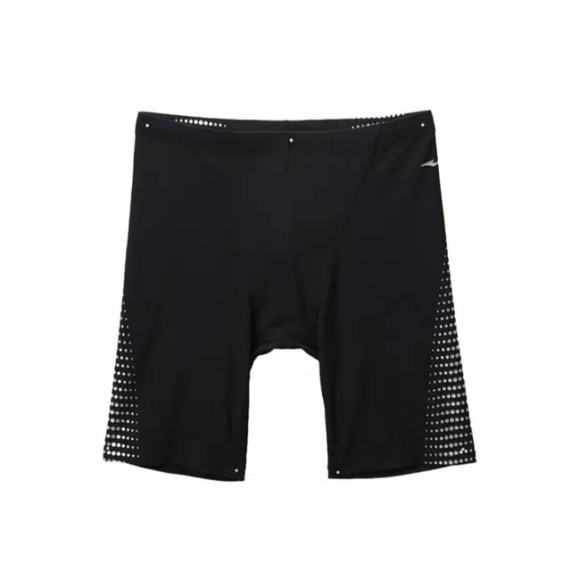 鸿星尔克 防尴尬专业游泳装备度假泡温泉泳裤 男款 黑色