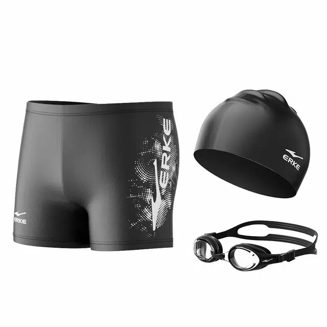 鸿星尔克 专业运动泳镜泳帽泳裤泳衣套装 男女同款