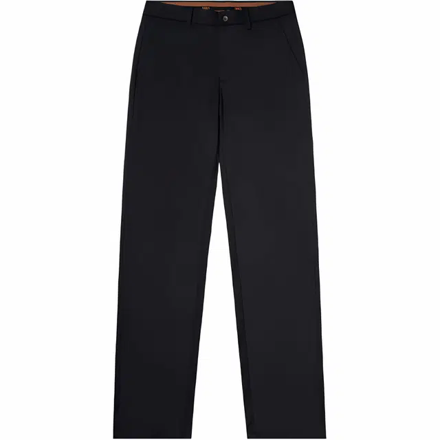 才子 舒适纯色简约直筒修身拉链休闲裤 男款