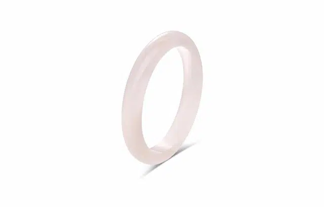 尚银福 浅粉少女 森系小清新时尚优雅气质轻奢高级感 国潮新中式简约小众创意设计百搭镯子 玻璃猫眼 玉石手镯 女款