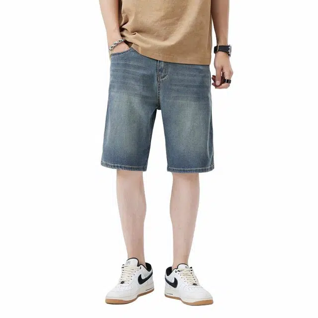 【dme】 高街复古水洗百搭日常直筒五分牛仔短裤 男女同款