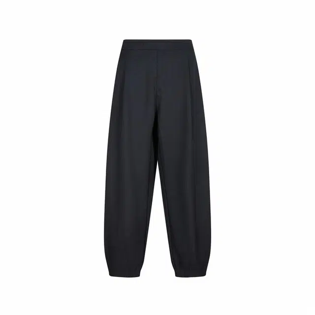 速写 斜纹弯刀裤宽松哈伦裤纯色舒适日常休闲裤 男款 黑藏青