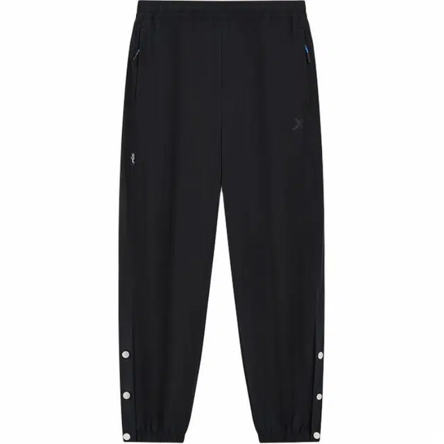 特步 篮球系列 纯色松紧透气开叉休闲裤 男款 正黑色