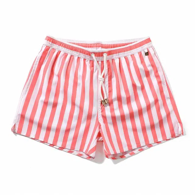 盖浪 时尚条纹速干系带沙滩裤 男款