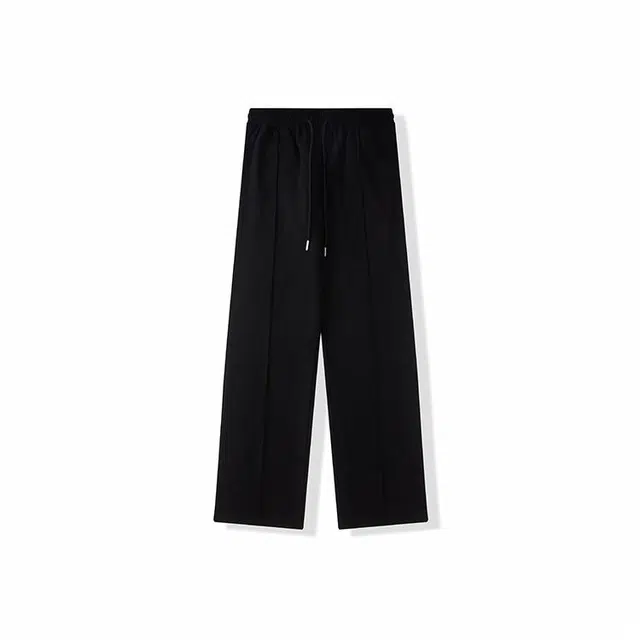 我是大卫 时尚简约百搭宽松直筒休闲裤 男款 黑色