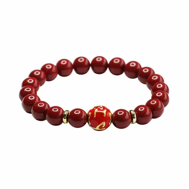 岁月静好 六字箴言佛珠 古风考试上岸转运珠 招财转运 新中式国潮小众创意设计优雅复古百塔配饰#好运再造辰砂 朱砂 手串 男女同款情侣款