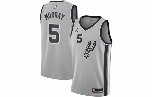 Jordan NBA San Antonio Spurs Dejounte Murray 5 Jersey Grey