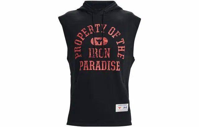 Under Armour Project Rock Sleeveless Hoodie Black