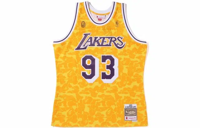 BAPE x Mitchell & Ness Lakers Basketball Jersey