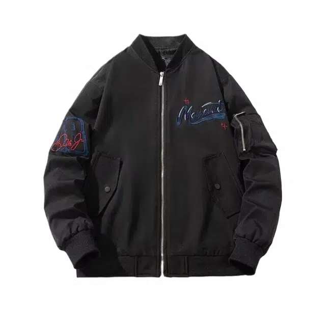 玉儿恋 美式飞行员夹克外套情侣刺绣棒球服棉服 男女同款