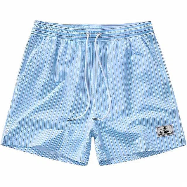 盖浪 速干防泼水条纹沙滩裤 男款 蓝色