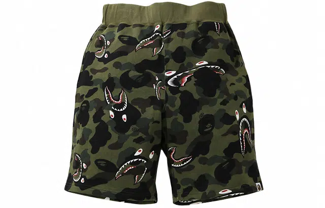 A BATHING APE Shark Camo Shorts
