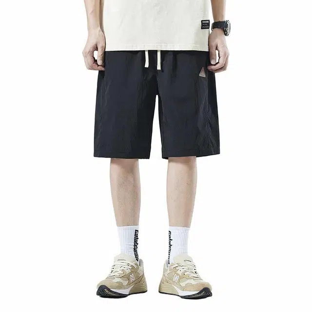 【dme】 基础款纯棉抽绳休闲宽松百搭大口袋五分工装短裤 男女同款