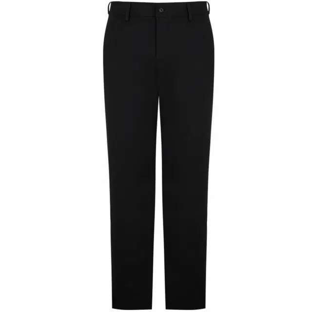 依文 中腰直筒纯色百搭简约休闲裤 男款 黑色