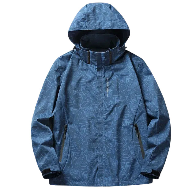 北极绒 户外迷彩连帽防泼水透气登山服 男款