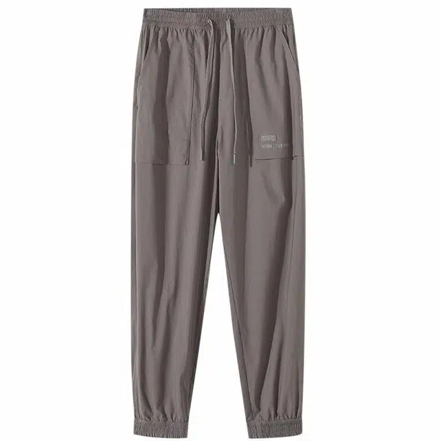 美特斯邦威 简约印花工装口袋舒适束脚休闲裤 男款