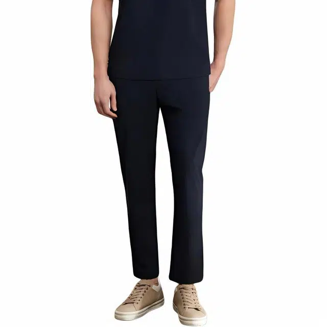 依文 时尚商务百搭直筒休闲裤 男款 藏蓝色