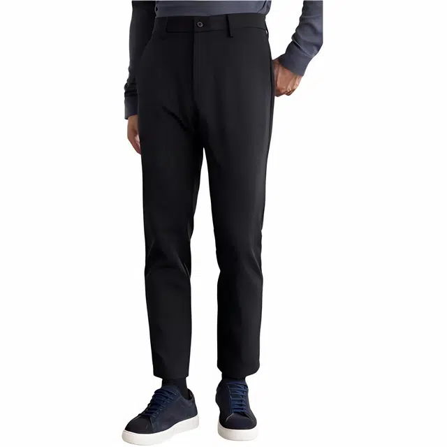 依文 商务耐磨直筒休闲裤 男款 黑色