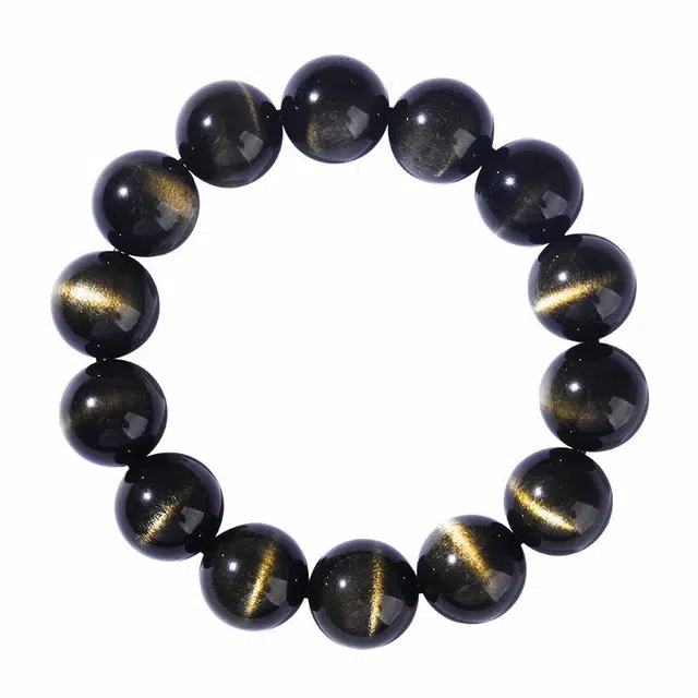 妍韵珠宝 国风高级感小众 黑曜石 玉石手串 男女同款情侣款