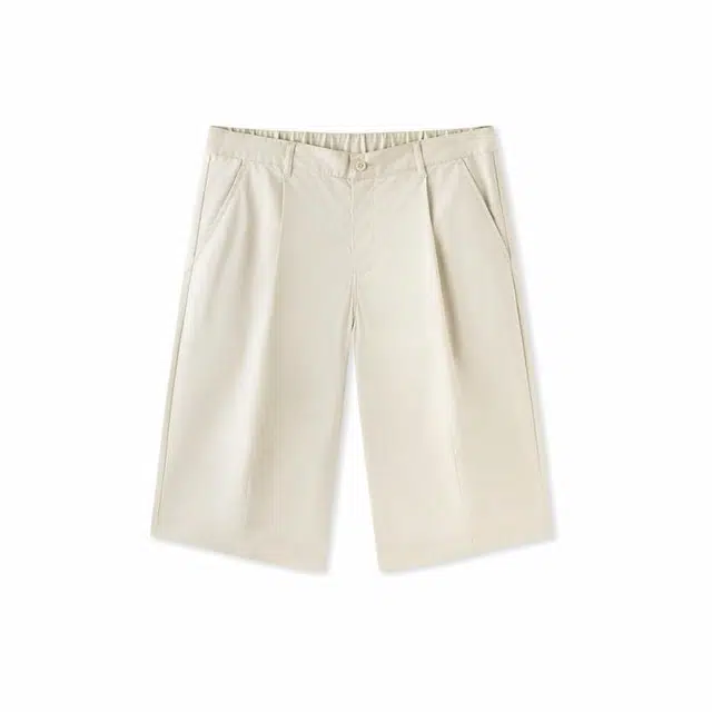 森马 凉感抑菌松紧腰简约百搭纯色通勤休闲短裤 男款