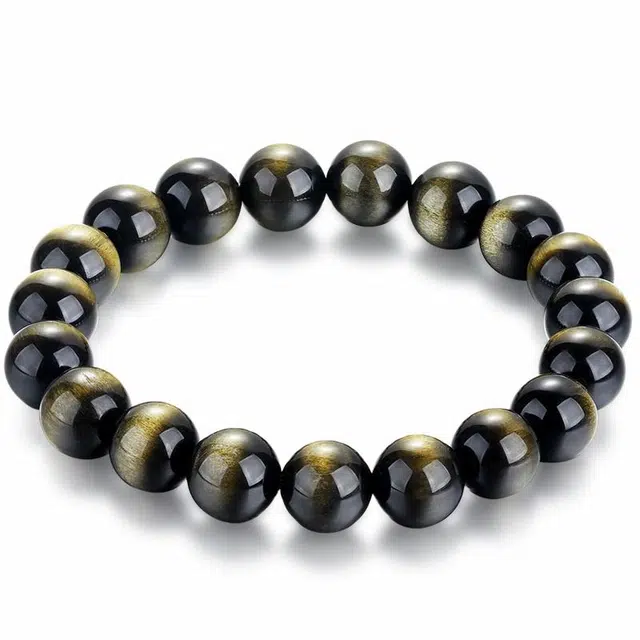 妍韵珠宝 国风高级感设计 黑曜石 玉石手串 男女同款情侣款