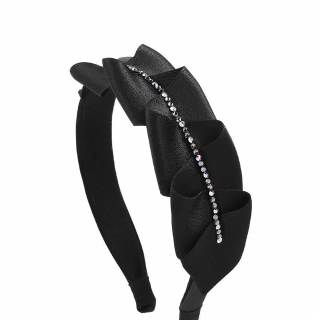 左欧 宽边褶皱百搭发卡发捆发窟高颅顶显脸小高级感头箍 棉麻 发箍 女款