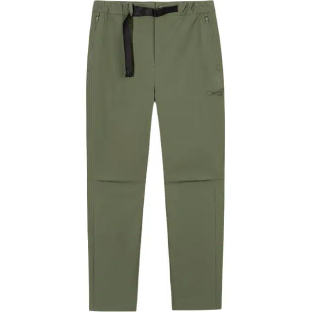 超级安踏 纯色中腰透气百搭多口袋休闲裤 男款 葡叶绿