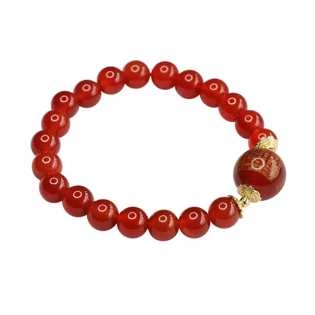 岁月静好 平安喜乐 简约高级感设计 复古文艺森系 佛珠手捻 转运珠手饰路路通国风转运 #好运 玛瑙 手串 男女同款情侣款