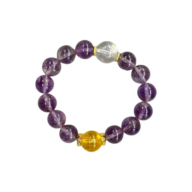 迈奇的礼物 自然招财转运天然 紫水晶 手串 女款