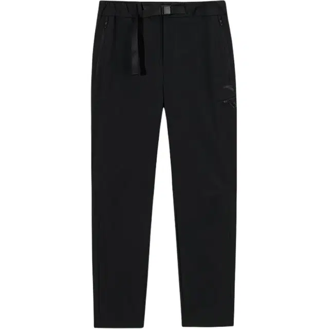 超级安踏 纯色中腰透气百搭多口袋休闲裤 男款 基础黑