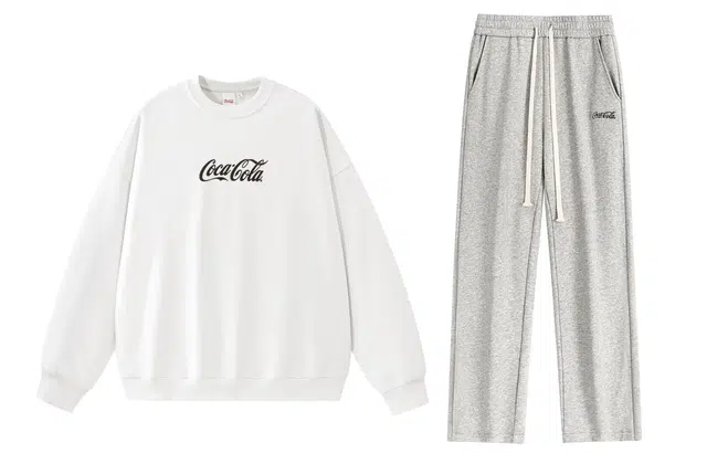 Coca-Cola Logo Embroidered Sweatshirt Set
