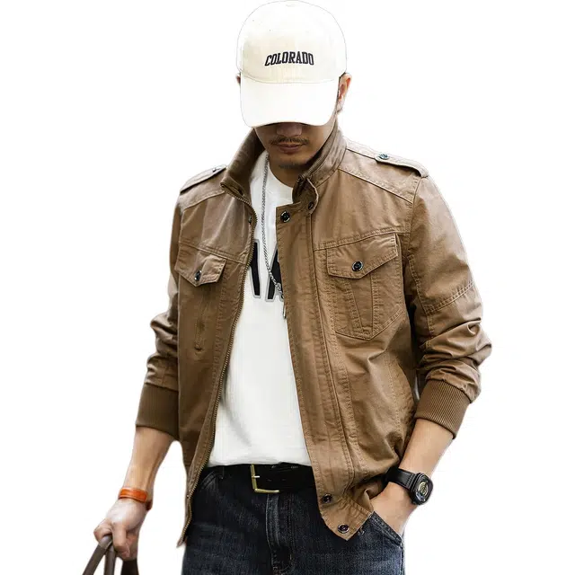 格蓝鹿 潮牌休闲美式复古舒适长袖夹克外套 男女同款