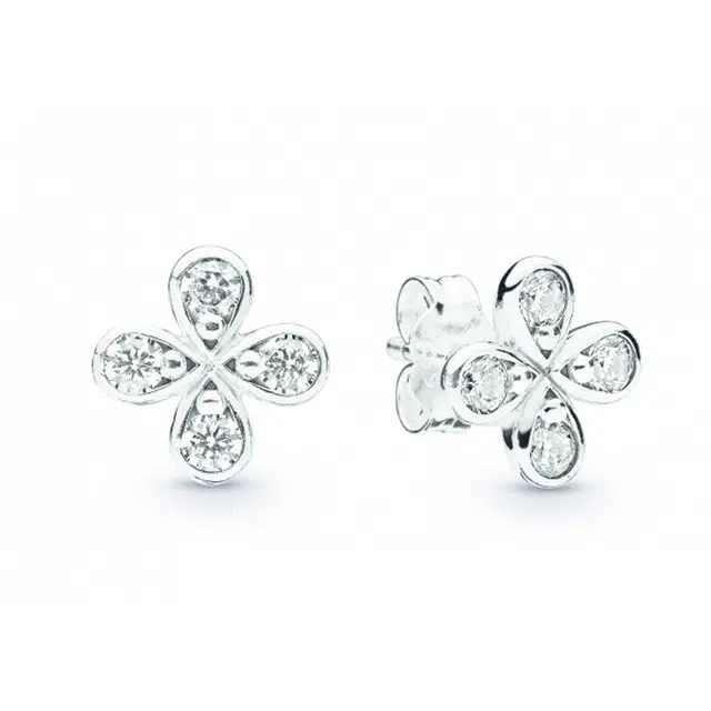 Pandora Flower Stud Earrings