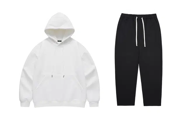 物质公式 日系基础纯色简约套头连帽卫衣垂感直筒运动休闲裤卫衣套装 男女同款