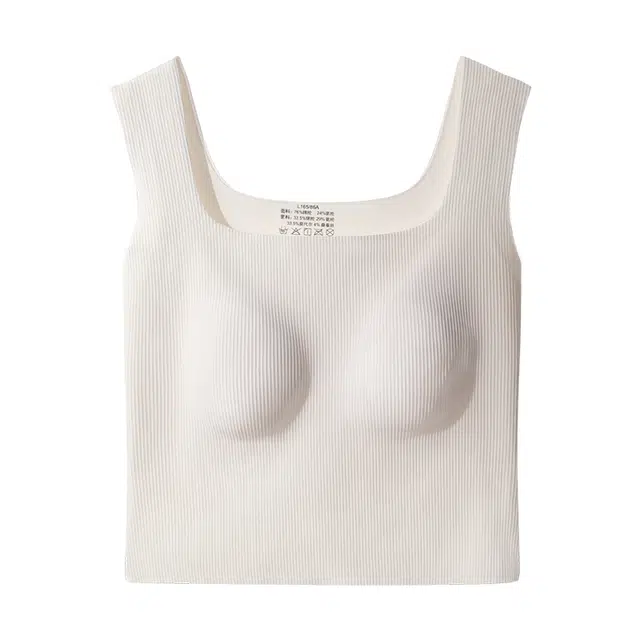 内在密码 方领免穿文胸一体背心女带胸垫遮副乳宽肩防走光夏季薄款显瘦美背吊带