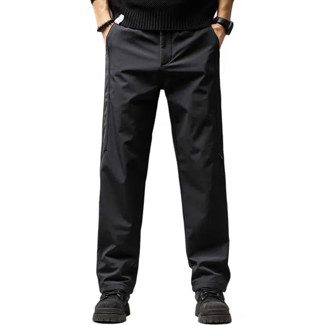 贵色 主题系列 美式户外 纯色时尚舒适休闲裤 男款 黑色