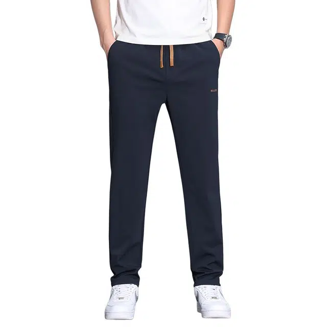 【dme】 纯色商务时尚透气舒适简约直筒垂感中腰系带休闲裤 男女同款